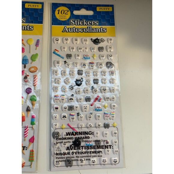 Scrapbooking PUFFY STICKERS Sweets Treats Crafting-Lot of 5 Packs-NEW School/Art - Picture 4 of 7